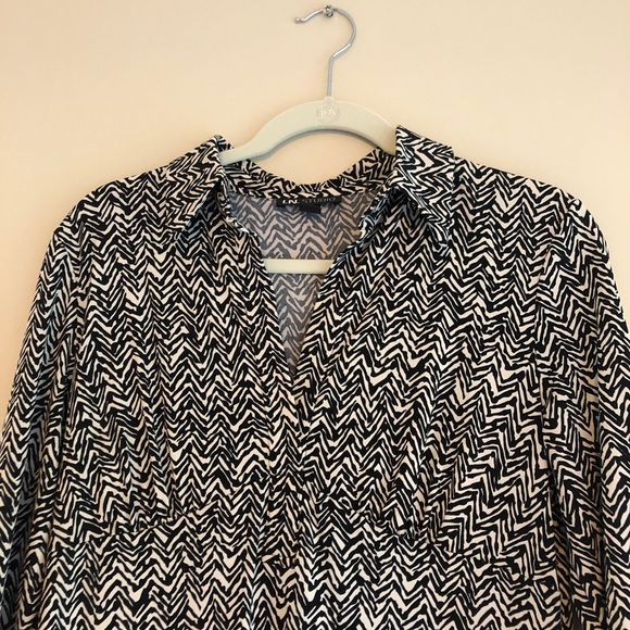 business casual collared funky chevron dress - Picture 3 of 4